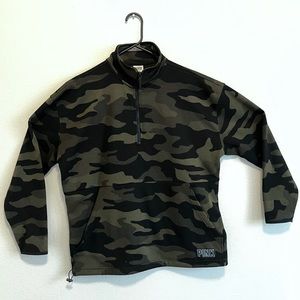 VS PINK Camo Quarter Zip
